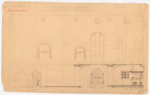 Großherzogliches Museum, Darmstadt Ausführungsprojekt ab 1896: Waffensaal: Wandansicht
