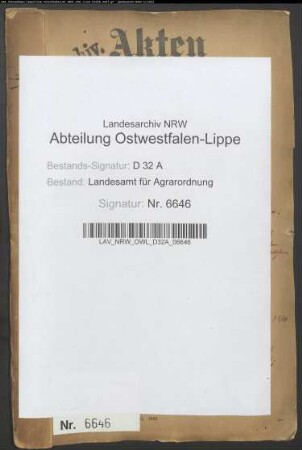 Heidemark bei Upsprunge, Krs. Büren. Regulierung