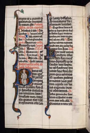 Historisierte Initiale: B(eatus robertus): Abt Robert von Molesme