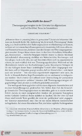 "Was kläfft ihr denn?"