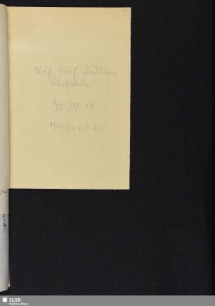 18. Baudissin, Wolf Heinrich von