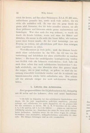 1. Lehren des Aristoteles.