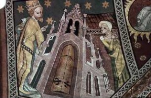 Die Tiburtinische Sibylle offenbart dem Kaiser Augustus eine Madonnenvision im Himmel