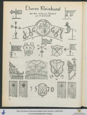 Etwas Kleinkunst aus dem mittleren Elsass.
