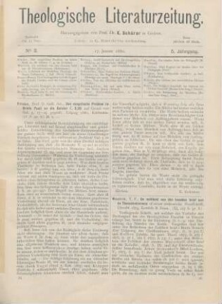 25-26 [Rezension] Fricke, Gust. Ad., Das exegetische Problem im Briefe Pauli an die Galater C. 3, 20 auf Grund von Gal. 3, 15 - 25 geprüft