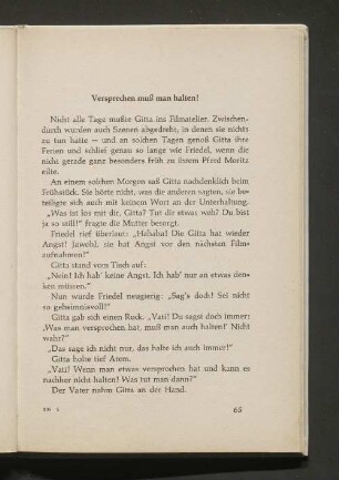 Versprechen muß man halten!