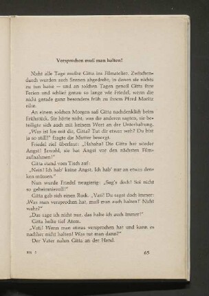 Versprechen muß man halten!