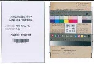 Entnazifizierung Friedrich Koester , geb. 07.06.1896 (Arzt)