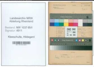 Entnazifizierung Hildegard Kleeschulte , geb. 19.03.1918 (Angestellte)