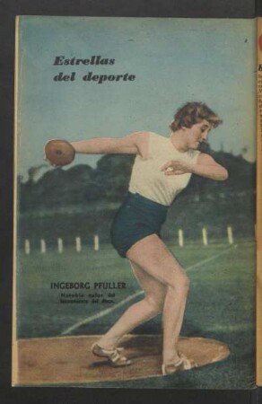 Ingeborg Pfuller, notable valor del lanzamiento del disco - [Fotografía] : Estrellas del deporte