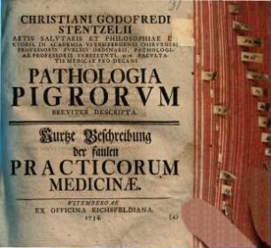 Christiani Godofredi Stentzelii Pathologia pigrorum breviter descripta