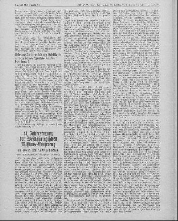 41. Jahrestagung der Westthüringischen Missions-Konferenz am 10. - 11. Mai in Eisenach