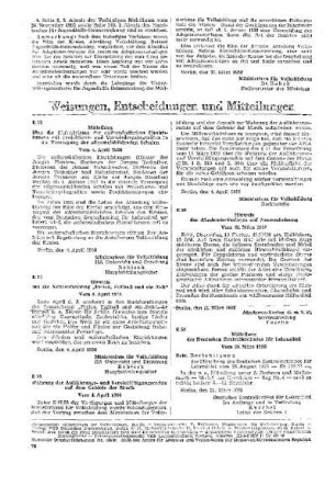 Hinweis des Akademie Verlages auf Neuerscheinung : E 58 vom 21. März 1956 ; [Weisungen, Entscheidungen und Mitteilungen]