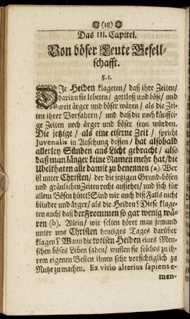 Das III. Capitel. Von böser Leute Gesellschafft