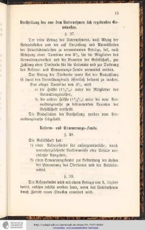 Reserve- und Erneuerungs-Fonds