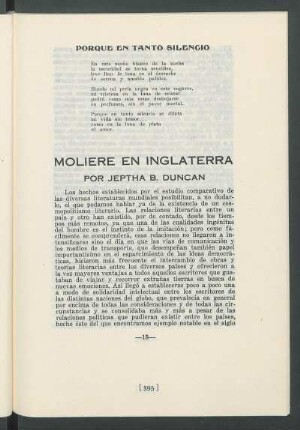Porqué en tanto silencio