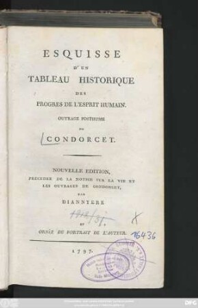Esquisse D'Un Tableau Historique Des Progres De L'Esprit Humain : Ouvrage Posthume