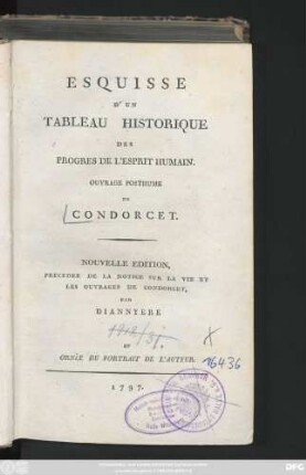 Esquisse D'Un Tableau Historique Des Progres De L'Esprit Humain : Ouvrage Posthume