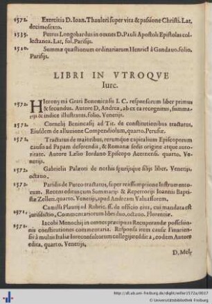 Libri In Vtroqve Iure.