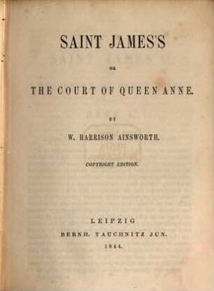 Saint James's or the court of Queen Anne