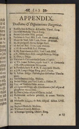1-80, Tractatus & Disputationes Exegeticae