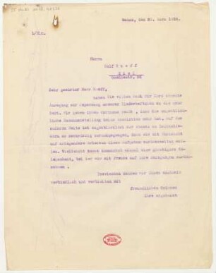 Brief an Rudolf Käser : 20.03.1924