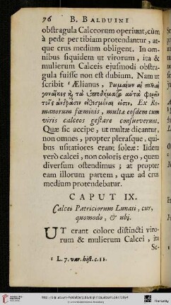 Caput IX.: Calcei Patriciorum Lunati, cur, quomodo, & ubi