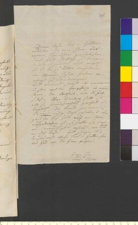 Brief von Seidler, Luise an Goethe, Johann Wolfgang von
