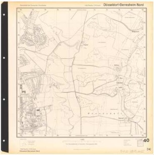 Deutsche Stadtgrundkarte, Blatt Düsseldorf-Gerresheim Nord, 1955