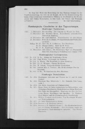 Hamburgische Geschichte in den Tageszeitungen.