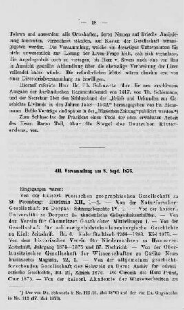 411. Versammlung