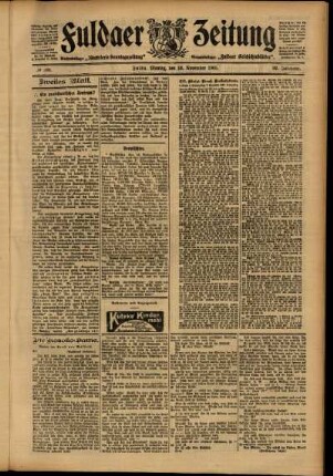 Zweite Ausgabe vom Montag, den 13. November 1905.