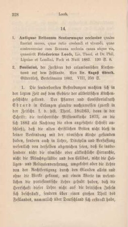 328-334 [Rezension] Loofs, Friedrich, Antiquae Britonum Scotorumque ecclesiae