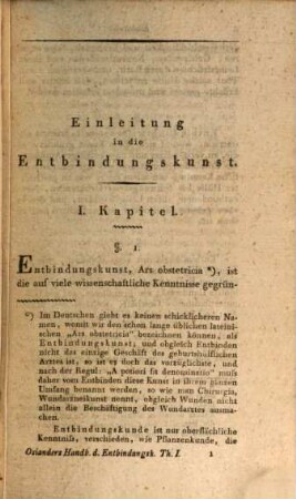 Friedrich Benjamin Osiander's Handbuch der Entbindungskunst, 1,1