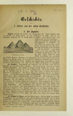 I. Bilder aus der alten Geschichte