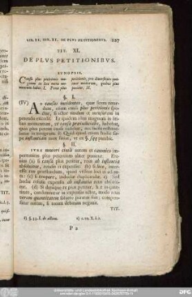 Tit. XI. De Plus Petitionibus.