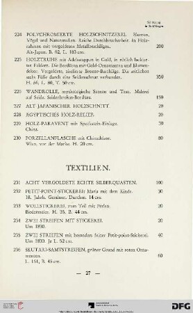 Textilien (Nr. 231-249)