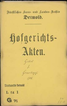 Gillot, Paul und dessen Schwager Advokat Volkhausen gegen Heinrich Großkopf, Konduktor zum Braunenbruch - Wasserleitung