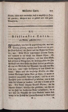 XII. Alessandro Turco, ein Maler, gestorben 1650.