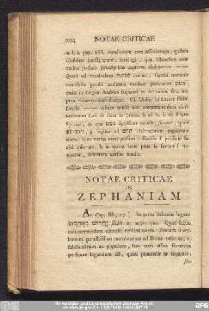 Notae Criticae In Zephaniam