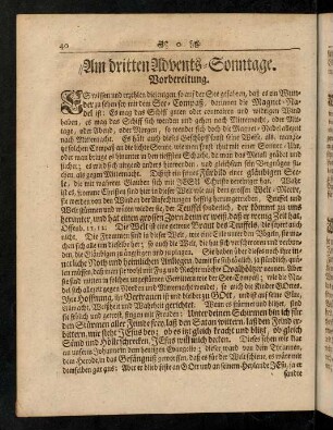 40-59, Am dritten Advents-Sonntage