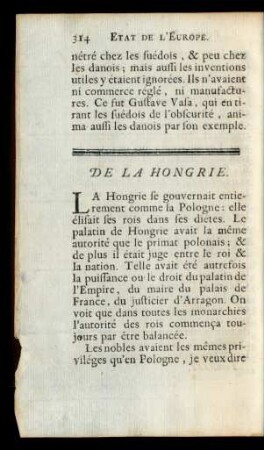 De La Hongrie.