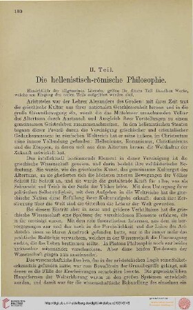 Die hellenistisch-römische Philosophie