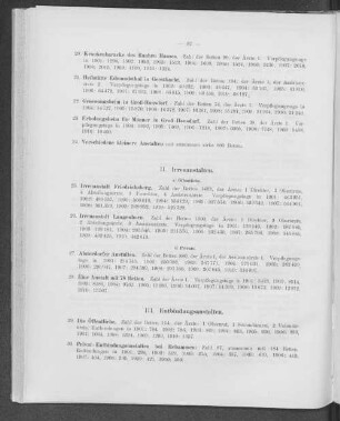 II. Irrenanstalten.