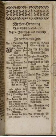 Kirchen-Ordnung.