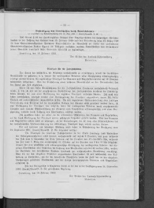 Beglaubigung von Unterschriften durch Gemeindebeamte, Dienstzeit für d. Justizbehörden.