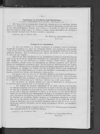 Beglaubigung von Unterschriften durch Gemeindebeamte, Dienstzeit für d. Justizbehörden.