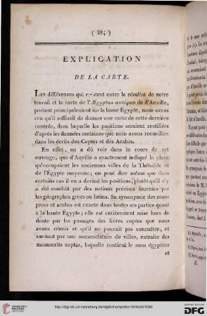 Explication de la carte