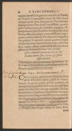 Cap. 5. De Creatione mundi.