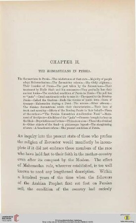 Chapter II : The Zoroastrians in Persia
